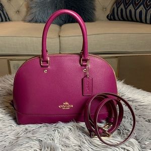 Coach Sierra Mini Cranberry Leather Satchel